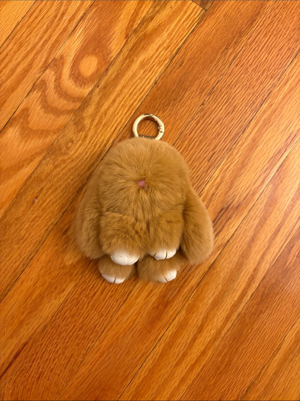 Fluffy Bunny Keychain Charm Toy